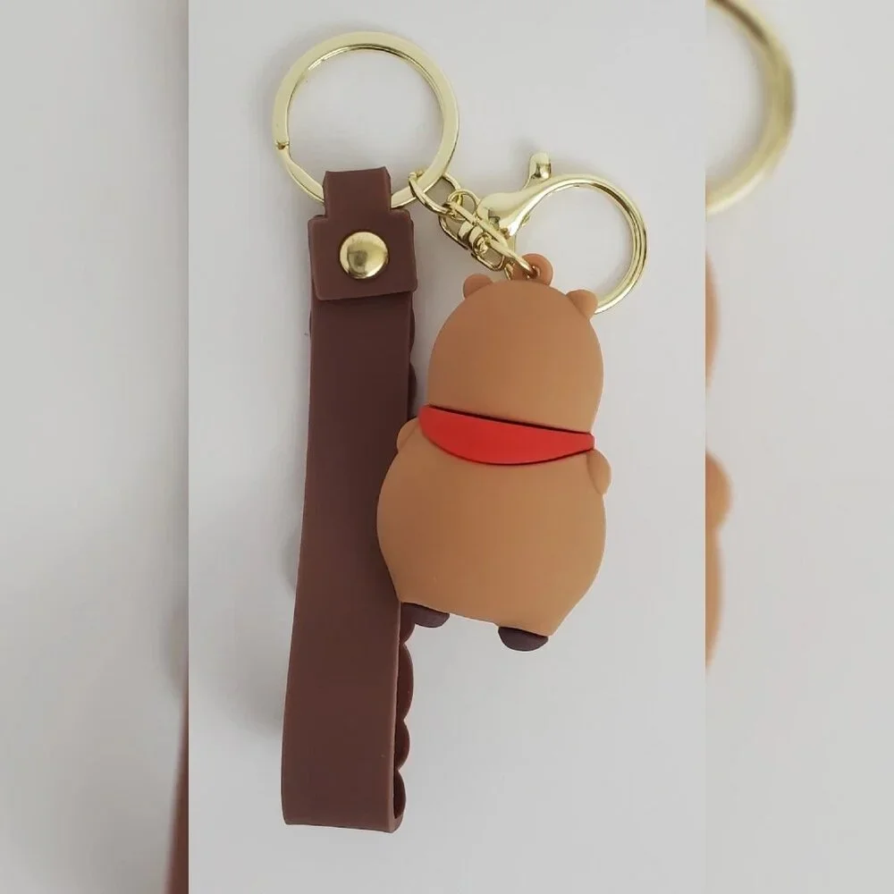 NWT CAPYBARA KEY CHAIN DIFFERENT ACTIONS 3D LOGO